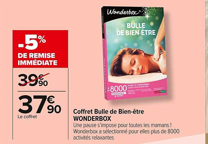 coffret wonderbox bien etre