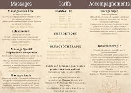 tarif massage bien etre